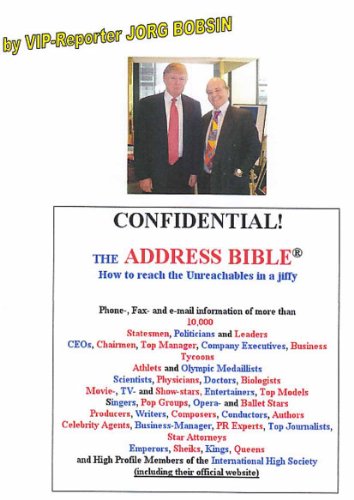 The Address Bible (English and German Edition) (9780984564026) by Jorg Bobsin