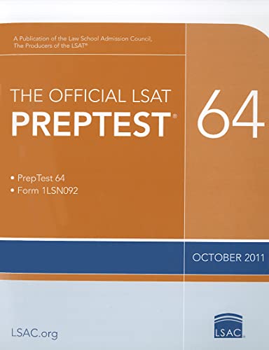 Beispielbild fr The Official LSAT PrepTest 64: (Oct. 2011 LSAT) zum Verkauf von BooksRun