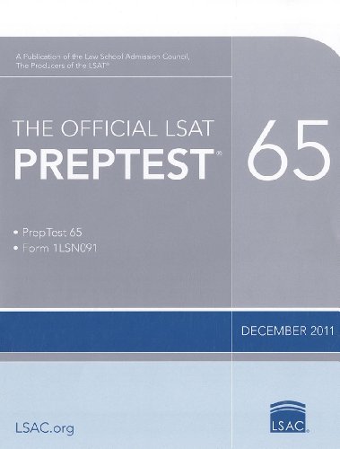 Stock image for The Official LSAT PrepTest 65 : (Dec. 2011 LSAT) for sale by Better World Books