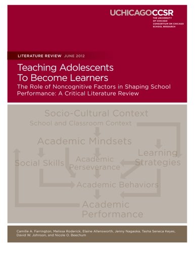Beispielbild fr Teaching Adolescents To Become Learners The Role of Noncognitive Factors in Shaping School Performance: A Critical Literature Review zum Verkauf von Books Unplugged