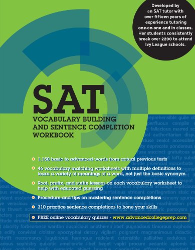 Stock image for SAT Vocabulary Building and Sentence Completion Workbook for sale by Goodwill Southern California