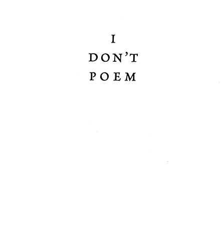 9780986005046: I Don't Poem