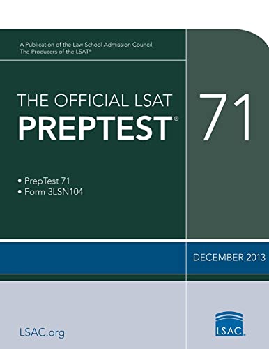 Imagen de archivo de The Official LSAT PrepTest 71 : (Dec. 2013 LSAT) a la venta por Better World Books