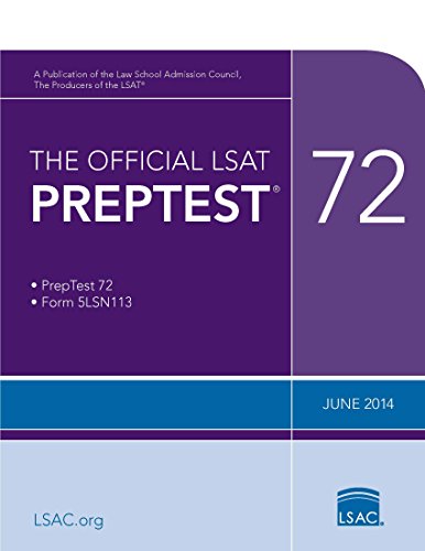 Beispielbild fr The Official LSAT PrepTest 72 : (June 2014 LSAT) zum Verkauf von Better World Books