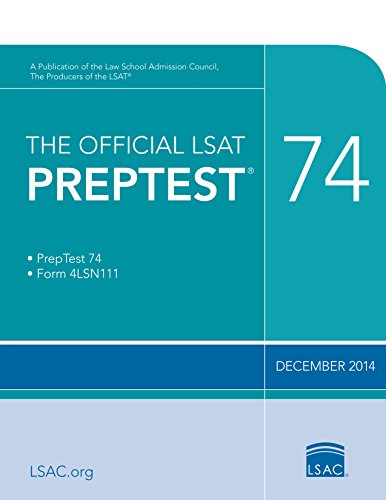Stock image for The Official LSAT PrepTest 74: (Dec. 2014 LSAT) for sale by Mr. Bookman