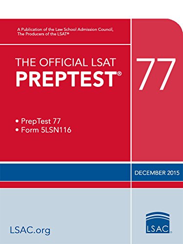 Beispielbild fr The Official LSAT PrepTest 77: (Dec. 2015 LSAT) zum Verkauf von SecondSale