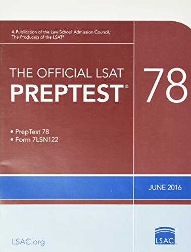 Imagen de archivo de The Official LSAT PrepTest 78 : (June 2016 LSAT) a la venta por Better World Books