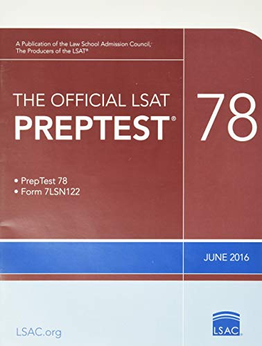 Stock image for The Official LSAT PrepTest 78 : (June 2016 LSAT) for sale by Better World Books