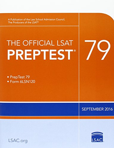 Beispielbild fr The Official LSAT PrepTest 79 : (Sept. 2016 LSAT) zum Verkauf von Better World Books