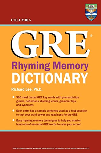 Imagen de archivo de Columbia GRE Rhyming Memory Dictionary a la venta por HPB-Ruby