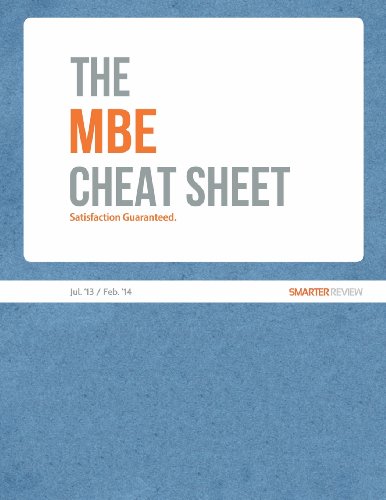 9780988513808: The MBE Cheat Sheet