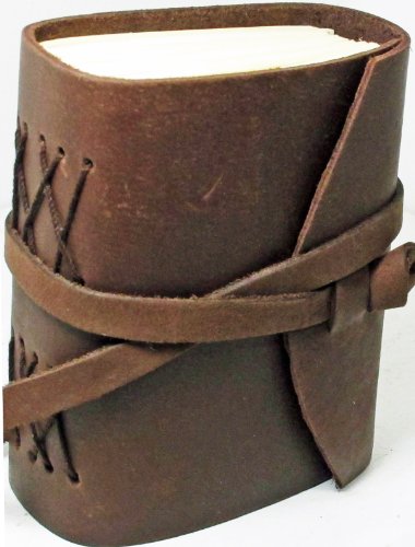 Handmade Leather Journal 3 1/2" X 5" Thick Chocolate Brown Adventurer (9780988810914) by David Friedman