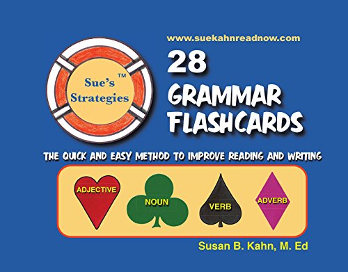 Beispielbild fr Sue?s Strategies 28 Grammar Flashcards: The quick and easy way to improve reading and writing zum Verkauf von GF Books, Inc.