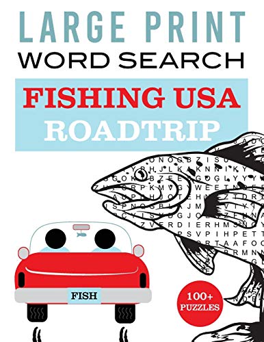 Stock image for Large Print Word Search : Fishing USA Roadtrip for sale by Chiron Media