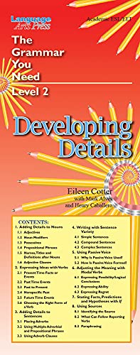 Stock image for Developing Details (The Grammar You Need, Level 2) for sale by Better World Books