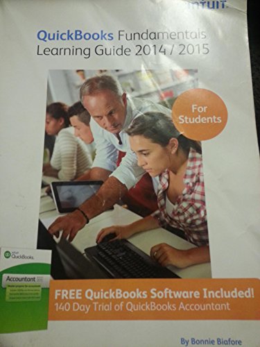 Imagen de archivo de QuickBooks Fundamentals Learning Guide For Students 2014/2015 a la venta por HPB-Red