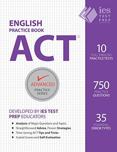 9780991388370: ACT English Practice Book: Volume 7 (Advanced Practice)