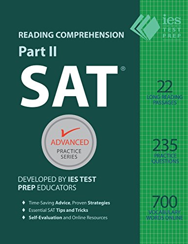 Beispielbild fr SAT Reading Comprehension, Part II: Accelerated Practice (Advanced Practice Series) zum Verkauf von Book Deals