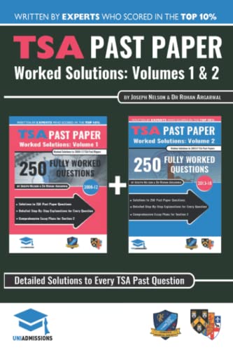 Stock image for TSA Past Paper Worked Solutions: 2008 - 2016, Fully worked answers to 450+ Questions, Detailed Essay Plans, Thinking Skills Assessment Cambridge & . TSA Past paper Question + Essay UniAdmissions for sale by Wonder Book
