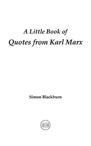 Beispielbild fr A Little Book of Quotes from Karl Marx zum Verkauf von WorldofBooks