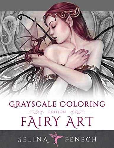 Imagen de archivo de Fairy Art - Grayscale Coloring Edition (Grayscale Coloring Books by Selina) a la venta por Goodwill