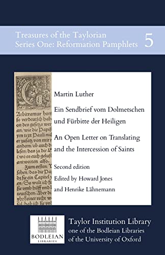 Stock image for Ein Sendbrief vom Dolmetschen und Fürbitte der Heiligen / An Open Letter on Translating and the Intercession of Saints for sale by ThriftBooks-Atlanta