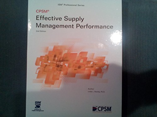 Stock image for Effective Supply Management Performance for sale by GF Books, Inc.