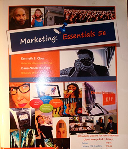 Stock image for Marketing Essentials 5e : Essentials 5e for sale by Better World Books