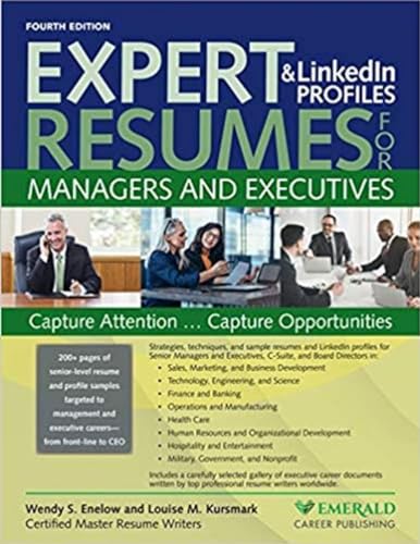 Beispielbild fr Expert Resumes and Linkedin Profiles for Managers & Executives zum Verkauf von ThriftBooks-Dallas