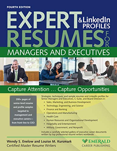 Imagen de archivo de Expert Resumes and Linkedin Profiles for Managers & Executives a la venta por HPB-Diamond