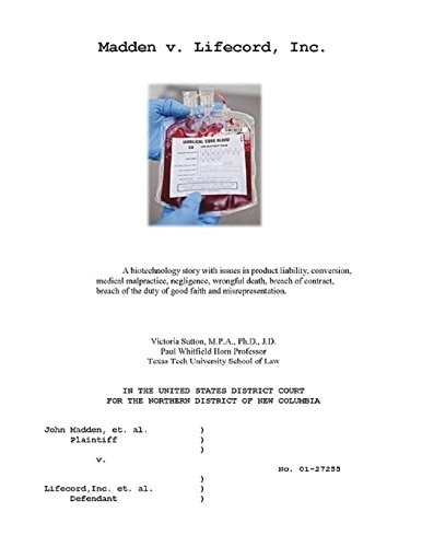 Beispielbild fr Madden v. Lifecord, Inc.: A biotechnology trial zum Verkauf von THE SAINT BOOKSTORE