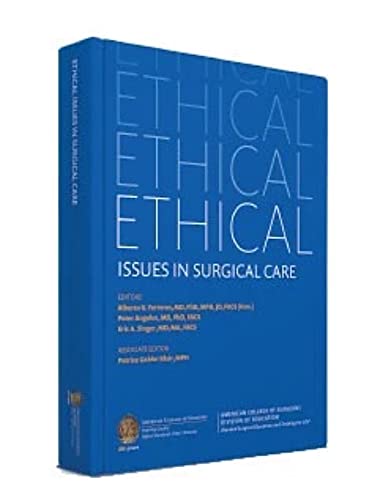 Stock image for Ethical Issues in Surgical Care for sale by J. Peterson - bookseller