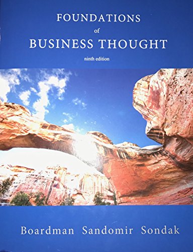 Imagen de archivo de Foundations of Business Thought a la venta por ThriftBooks-Dallas