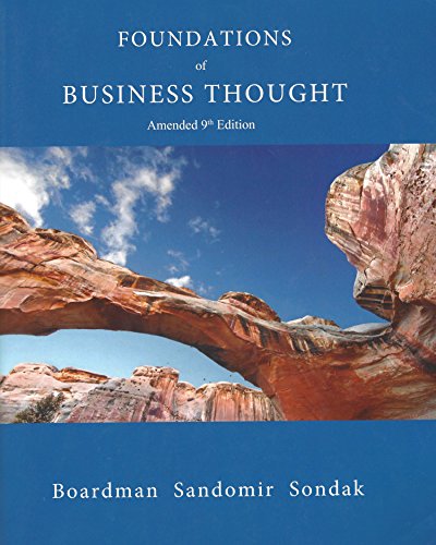 Imagen de archivo de Foundations of Business Thought Amended 9th Edition a la venta por Sugarhouse Book Works, LLC