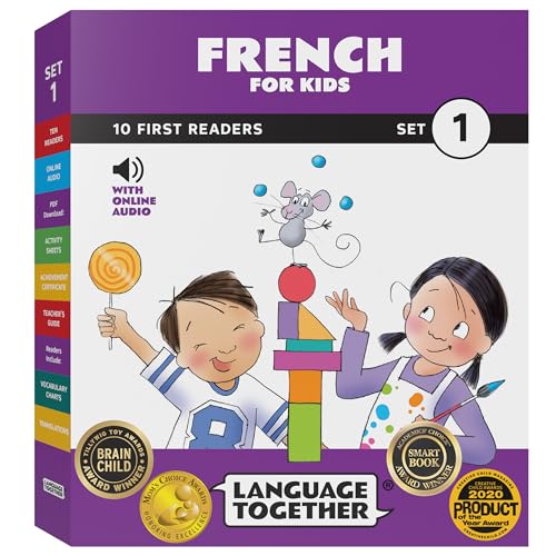 Stock image for French for Kids: First 10 Readers Book Pack with Online Audio (Beginner Learning Library for Ages 3-8) Set 1 by Language Together for sale by BooksRun