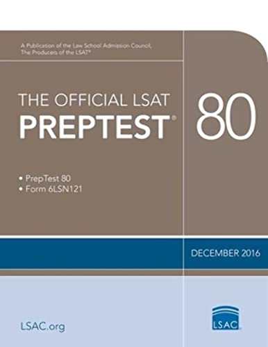 Beispielbild fr The Official LSAT PrepTest 80 : (Dec. 2016 LSAT) zum Verkauf von Better World Books