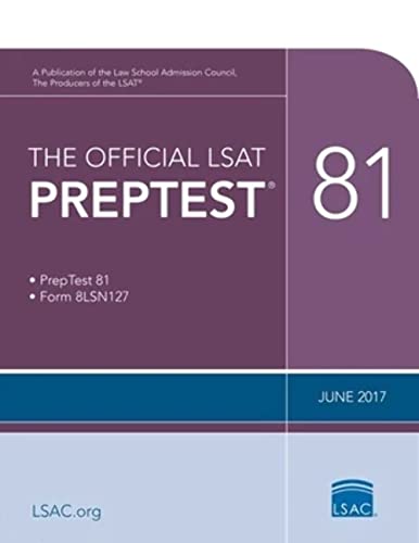 Beispielbild fr The Official LSAT PrepTest 81 : (June 2017 LSAT) zum Verkauf von Better World Books