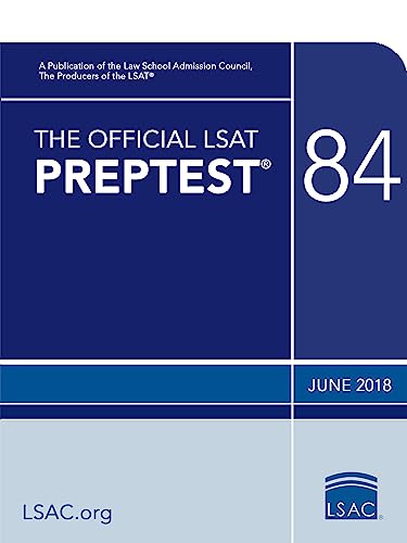 Beispielbild fr The Official LSAT PrepTest 84 : (June 2018 LSAT) zum Verkauf von Better World Books