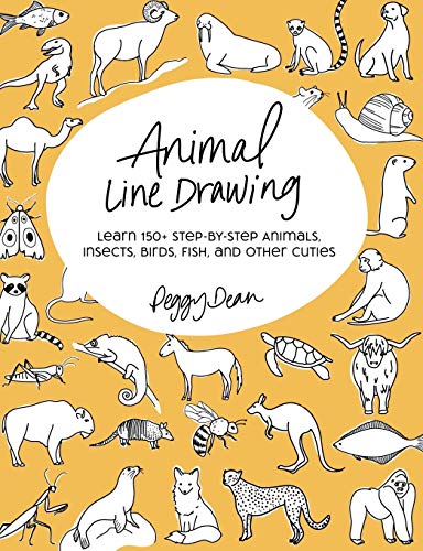 Imagen de archivo de Animal Line Drawing: Learn 150+ Step-by-Step Animals, Insects, Birds, Fish, and Other Cuties a la venta por ZBK Books