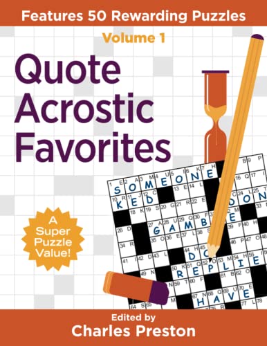 Stock image for Quote Acrostic Favorites: Features 50 Rewarding Puzzles (Puzzle Books for Fun) for sale by Read&Dream