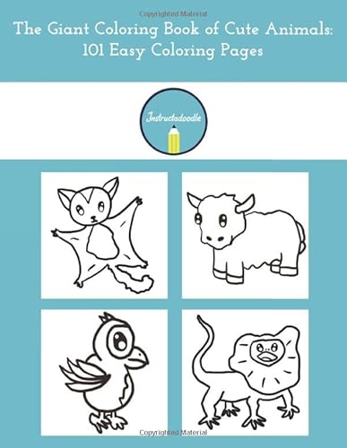 Stock image for The Giant Coloring Book of Cute Animals: 101 Easy Coloring Pages for sale by Revaluation Books