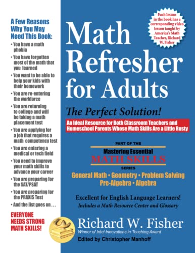 Stock image for Math Refresher for Adults: The Perfect Solution (Mastering Essential Math Skills) for sale by Half Price Books Inc.