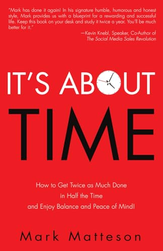 Beispielbild fr It's about Time : How to Get Twice As Much Done in Half the Time and Enjoy Balance and Peace of Mind! zum Verkauf von Better World Books