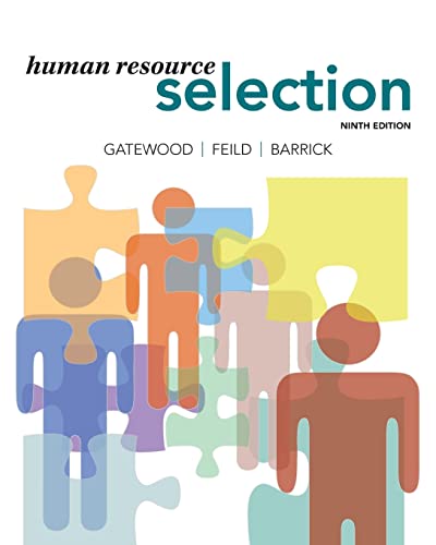 Beispielbild fr Human Resource Selection zum Verkauf von Books From California