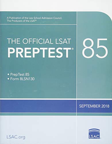 Beispielbild fr The Official LSAT PrepTest 85 : (Sept. 2018 LSAT) zum Verkauf von Better World Books