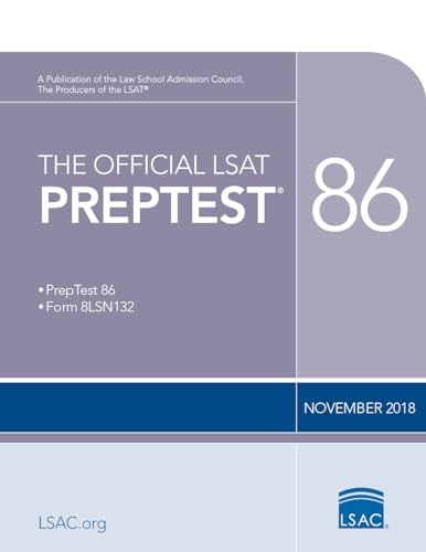 Stock image for The Official LSAT PrepTest 86: (Nov. 2018 LSAT) for sale by SecondSale