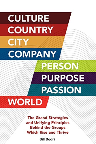 9780999833018: Culture, Country, City, Company, Person, Purpose, Passion, World: The Grand Strategies and Unifying Principles Behind the Groups Which Rise and Thrive