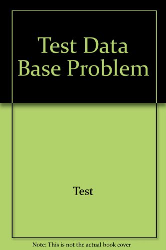 Imagen de archivo de Test Data Base Problem a la venta por SecondSale