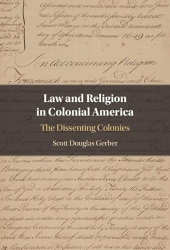 Beispielbild fr Law and Religion in Colonial America: The Dissenting Colonies zum Verkauf von HPB-Red