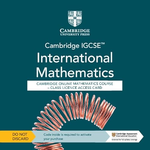 Beispielbild fr Cambridge IGCSE? International Mathematics Cambridge Online Mathematics Course - Class Licence Access Card (1 Year Access) zum Verkauf von Books Puddle